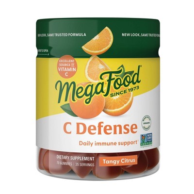 MegaFood Vitamin C Defense Vegan Gummies - Tangy Citrus - 70ct