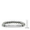 Men's stone and stainless steel Our Father english prayer id bracelet. Color Options: Brown, Gray, Blue - 3 of 4