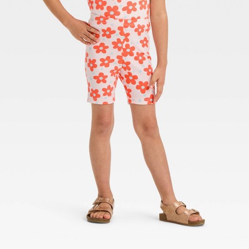 Kids Bike Shorts in Daisies