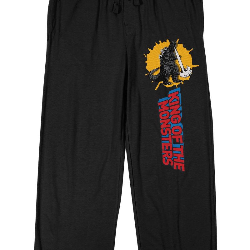 Godzilla King Of The Monsters Men's Black Sleep Pants, 2 of 3