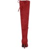 Allegra K Women's Stiletto Heels Back Bow Over the Knee Thigh High Boots - 3 of 4