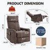 TIRAMISUBEST 3-Mode Fabric Heated Massage Manual Recliner Swivel Rocker Reclines Up to 155 Degrees and Features 8 Vibration Nodes - 4 of 4