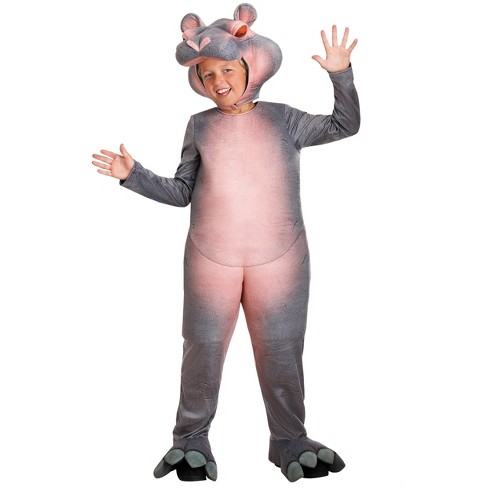 Halloweencostumes.com Large Kid's Realistic Hippopotamus Costume, Gray ...