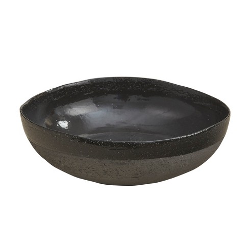 Extra Large Ceramic Bowl Black Organic Pottery Bowl Modern Rustic