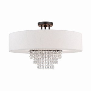 Livex Lighting Carlisle 5 - Light Semi-Flush Mount in  English Bronze - 1 of 4