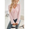Coolmee Womens Long Sleeve Cute Crop Tops Ruched Drawstring Sweetheart Neck Sweater Knit Asymmetrical Tight T Shirts Fitted Tees - 2 of 4