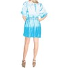 LA LEELA Women's Summer Front Open Vacation Beachwear Bathing Suit Cover ups Duster Holiday Swimwear Swim Suit Cardigan L-XL Blue, Tie Dye Design - 4 of 4