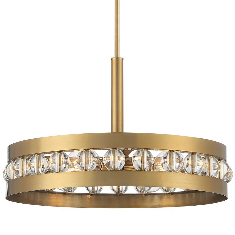 Stiffel Artyom Warm Gold Ring Pendant Chandelier 21 1/2" Wide Modern Clear Crystal Balls 4-Light Fixture for Dining Room House Foyer Kitchen Island, 1 of 10