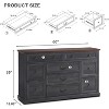 60″ Farmhouse 9 Drawer Dresser, Rustic Wood Organizer with 3 Size Drawers, Large Versatile Storage for Bedroom, Living Room, Hallway - 2 of 4