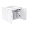 24" Bathroom Vanities Cabinet with Sink Combo, Wall-Mounted Floating Bathroom Vanity with White Ceramic Sink - 4 of 4
