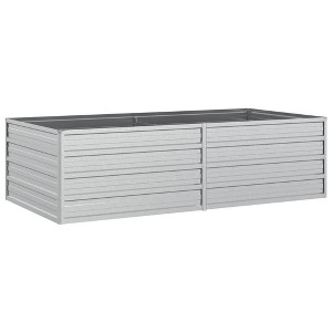 vidaXL Garden Raised Bed Silver Galvanized Steel 63 x 31.5 x 17.7 in - 1 of 4