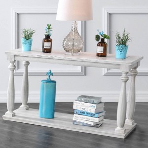 NicBex Rustic Antique Console Table,Entryway Table with Plank Style Tabletop and Column Turned Legs,Sofa Table for Living Room,Hallway,Entryway - 1 of 4