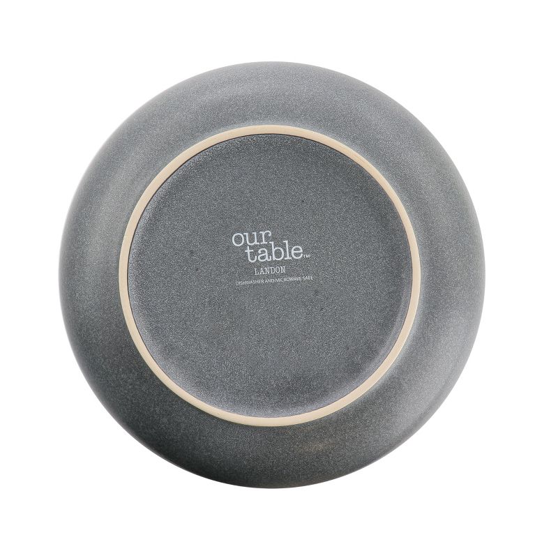 Gibson Our Table Landon 9.2 Inch Stoneware Round High Serving Bowl in Truffle, 3 of 5