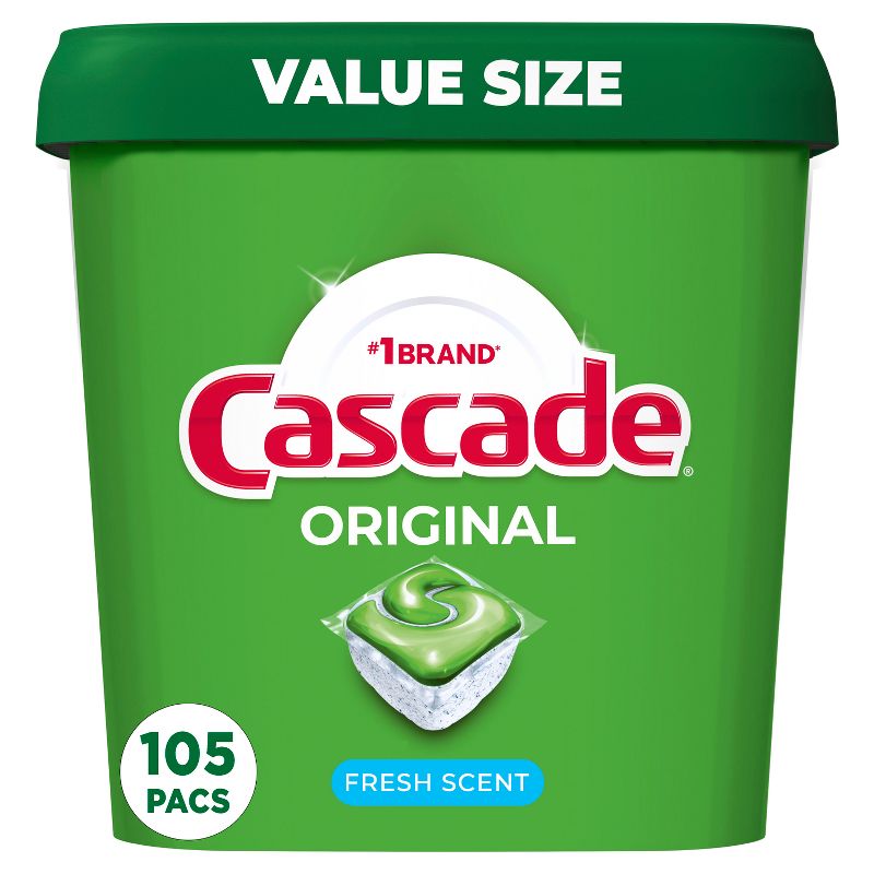 Cascade Fresh Scent Original Dishwasher Pods, ActionPacs Dishwasher Detergent Tabs, 1 of 11