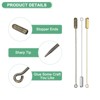 Unique Bargains DIY Clothing Accessories Suit Copper Long Needle Brooch Stick Pins Stopper Ends Flat Head - 2 of 4