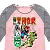 Girls' - Marvel - Thor Retro Comic Book Cover Shirt Tail Raglan Graphic T-shirt - 2 of 3