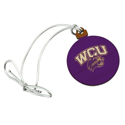 Western Carolina Primary Logo Mini Small Tiny Wood Christmas Tree Holiday Ornament