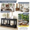 Okak Vintage Fir Solid Wood Console Table with Storage Plank Shelf,Natural Grain Entryway Table Foyer Tables for Hallway,Living Room - 4 of 4