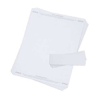 Juvale 30 Pack Printable Perforated Inserts for Self Adhesive Business Card White Plastic Sleeves,  1 x 3"