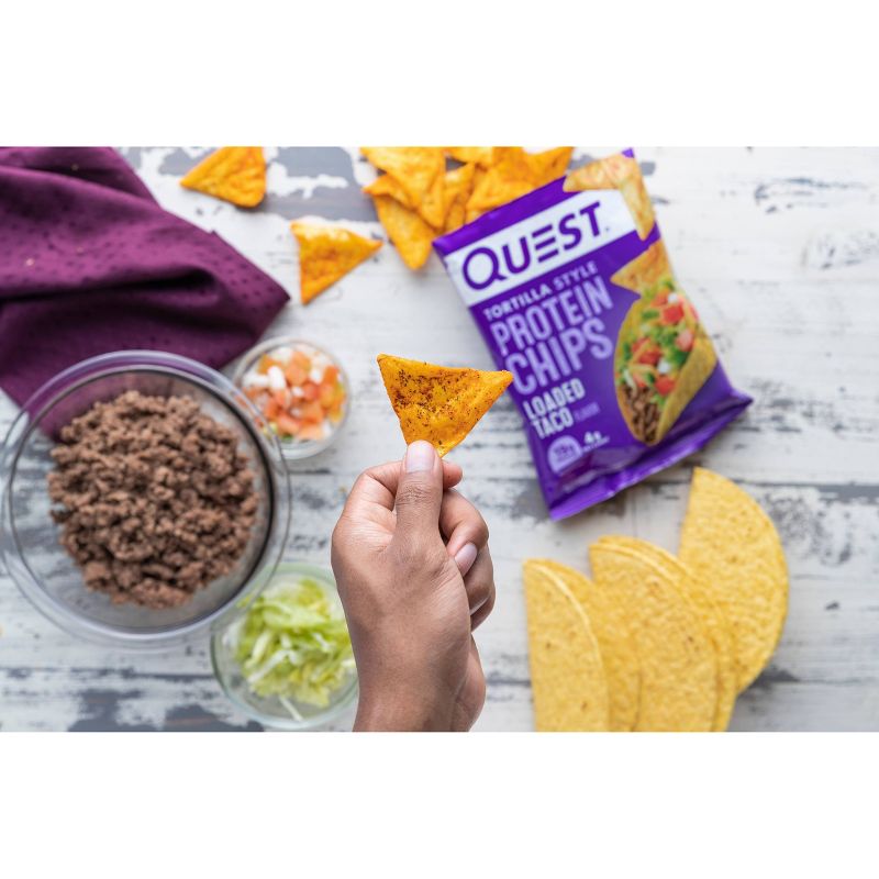 Quest Nutrition Tortilla Style Protein Chips - Loaded Taco, 5 of 14