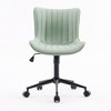 YOUNIKE Modern Home Office Chair Adjustable Swivel Desk Chair Leather Rolling Task Vanity Chair Seat Size 19.49"Wx16.93"Dx(17.91-22.64)"H - 4 of 4