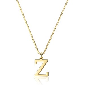 Personalized Initial Choker Gold Plated Dainty Letter Pendant Necklace Gift Gold-Z - 1 of 4