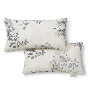 MARTHA STEWART Charming Foliage Indoor Outdoor Decorative Lumbar Pillow 2-Pack Set - 1 of 4