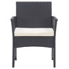 vidaXL Garden armchairs with cushions 2 units synthetic rattan black - image 3 of 4