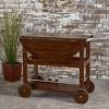 NicBex Mobile Kitchen Island Cart Multifunctional Kitchen Carts on Wheels with Storage with Drop leaf for Kitchen, Oak - 3 of 4