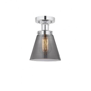 Cone - 1 Light Semi-Flush Mount In Industrial Style-8.25 Inches Tall and 6.5 Inches Wide - 1 of 1