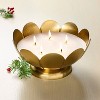 5 Wick Large Scalloped Brass Footed Jar Candle Balsam and Berry 22oz - Hearth & Hand™ with Magnolia - 2 of 3