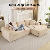 108" Cloud Sectional Sofa with Left Chaise, Deep Seat Modular Couch, Plush Corduroy Upholstered Sofa, No Assembly Required,Living Room Sofa - 4 of 4
