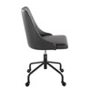 TiramisuBest Black PU Leather Adjustable Office Chair with Casters, 360¡ã Swivel, Padded, Armless - 2 of 4