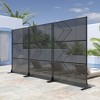 Dovelina Metal Outdoor Privacy Screen Freestanding Garden Privacy Screen - 2 of 4