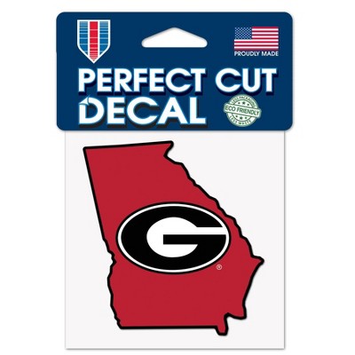 NCAA Georgia Bulldogs 4"x4" State Decal