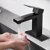 ChicFurnit Bathroom Sink Faucets Modern Waterfall Single Handle Faucet Single Hole Sink Faucet for Bathroom Vanity, Black, 13.82"*7.72"*2.91" - 2 of 4