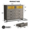 6-Drawer Dresser with Cabinet and TV Stand, Modern Wood Storage Organizer for Bedroom, Living Room, Entryway, or Hallway, Fits up to 48" TVs - 2 of 4