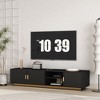 Mid-Century Modern TV Stand with LED Lights for 65" TVs, Wooden Entertainment Center with Storage Cabinet, Media Console for Living Room - 3 of 4