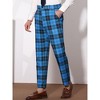 INSPIRE CHIC Men's Plaid Casual Regular Fit Flat Front Stretch Dress Pants - 2 of 4