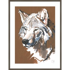31" x 41" Big Bad Wolf by Mark Adlington Wood Framed Wall Art Print - Amanti Art: Modern Lithograph, Animal Subject, Hardwood Frame - 1 of 4