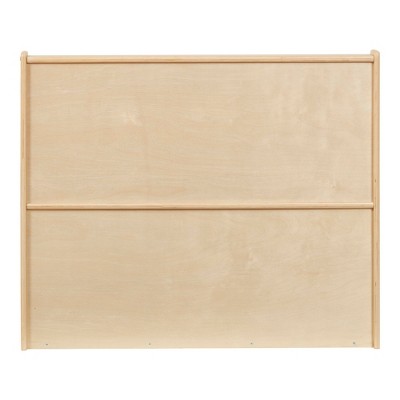 Natural Birch Single-Sided Kids Book Display Shelf