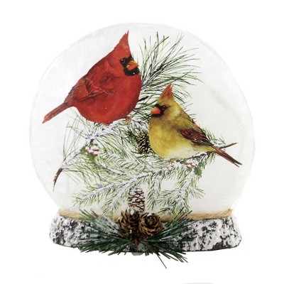 Stony Creek 6.75" Christmas Cardinals Sm Orb Pre-Lit Electric Red Birds  -  Novelty Sculpture Lights