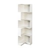 KTMBDW Corner Book Shelf, 5 Tier Corner Bookshelf Bookcase with Baffle, Freestanding L Shaped Display Shelf Stand for Home Office, Living Room - 4 of 4