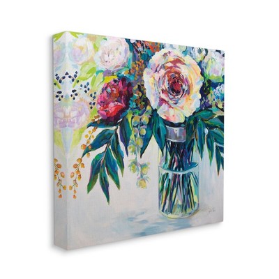 Stupell Industries Vibrant Multi-color Spring Bouquet Abstract Painting ...
