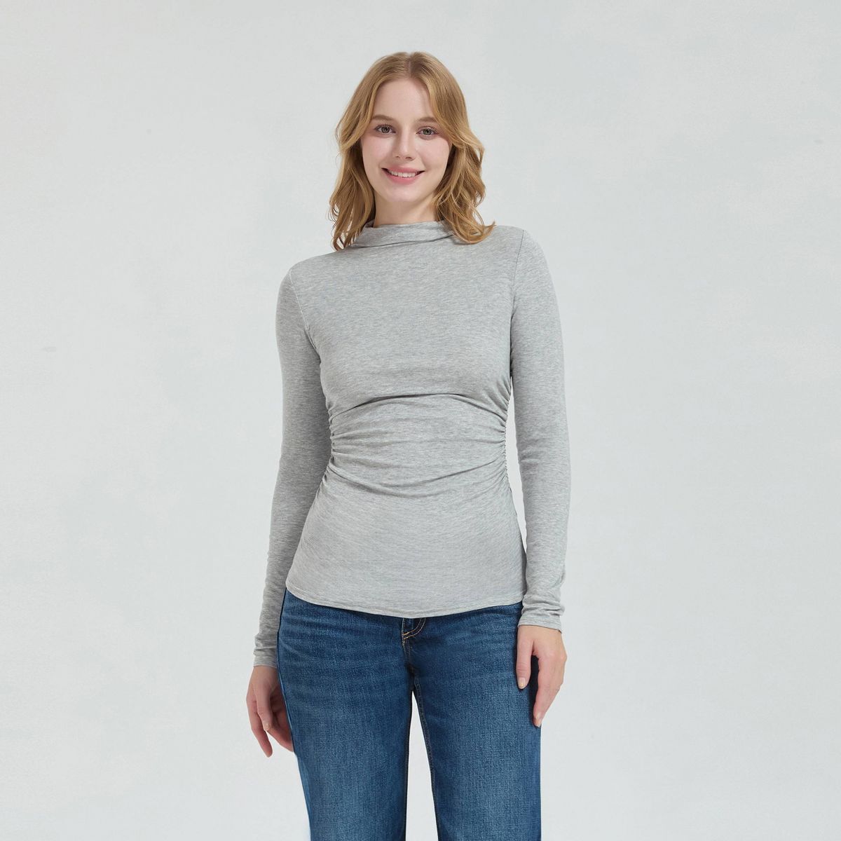 Women's Long Sleeve Mock Turtleneck Top - A New Day™ - thumbnail 10