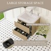 Whisen Floating Wall-Mounted Bathroom Vanity with Resin Sink, Water-Resistant Timber Cabinet and 2 Storage Drawers - 3 of 4
