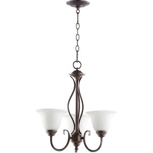 Quorum Lighting Spencer 3-Light Chandelier, Oiled Bronze, 20 Width, 20 Height - 1 of 1