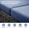 Brafabhome Modern Conversation Sofa Set with Ottomans, 3PCS Outdoor Patio Rattan Furniture Set, All Weather Sectional Sofa Couch with Cushions - 2 of 4