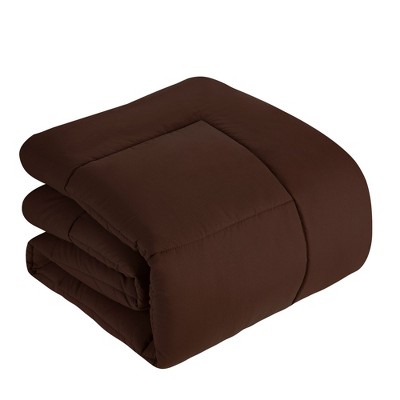 Queen Chocolate Down Alternative Reversible Microfiber Comforter