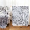 Cheer Collection Long Shaggy Hair Throw Blanket - Gray White (60" x 70") - 3 of 4